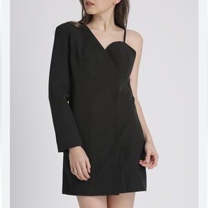 DO+BE Black One Sleeve Blazer Cocktail Dress